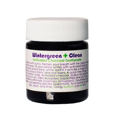 Living Libations - Wintergreen Clean Charcoal Toothpaste - Glow Organic
